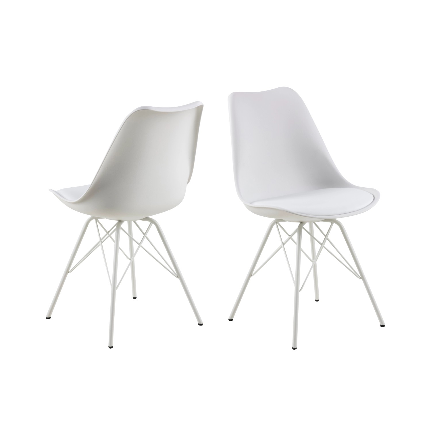 ebuy24 Erin Esszimmerstuhl Weiss Metall Weiss