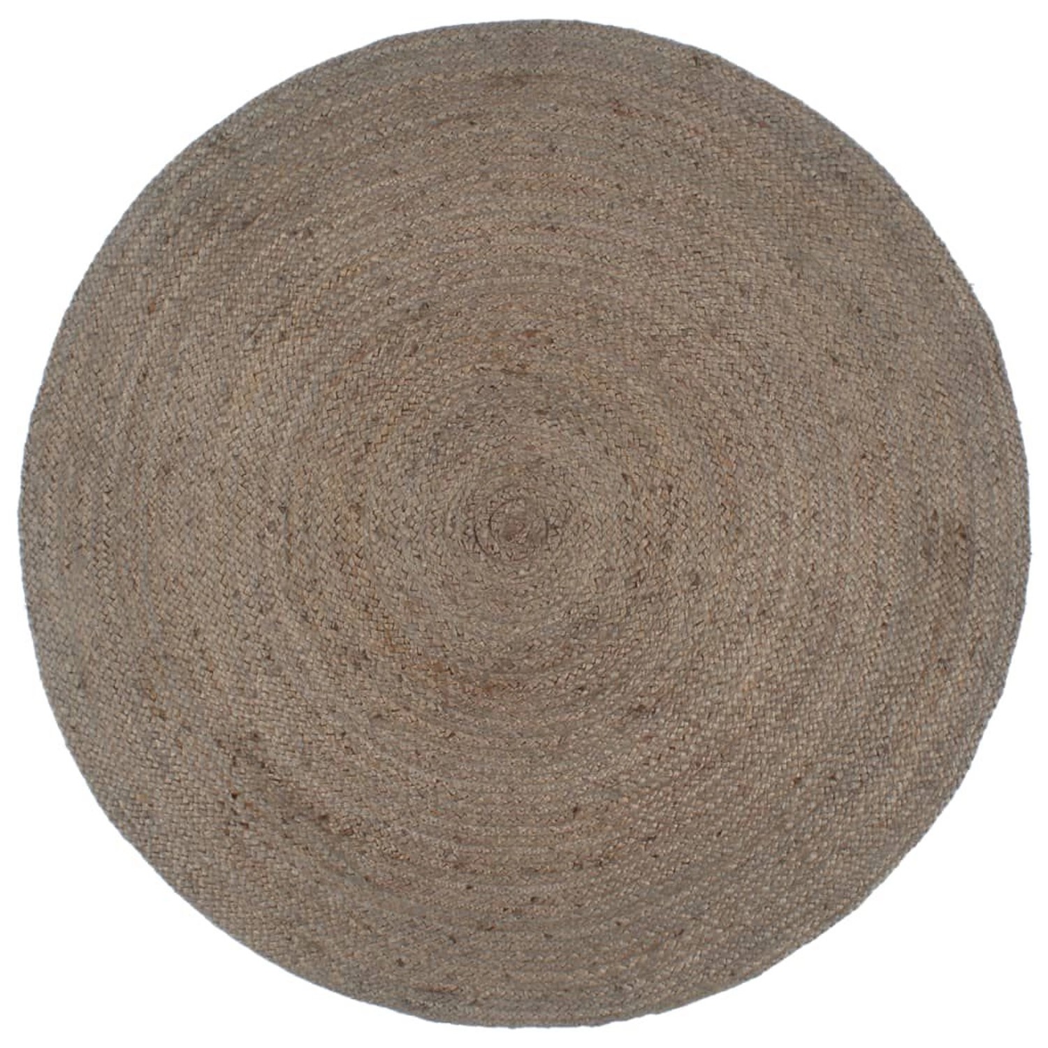 vidaXL Teppich Handgefertigt Jute Rund 240 Cm Grau 1184023 günstig online kaufen