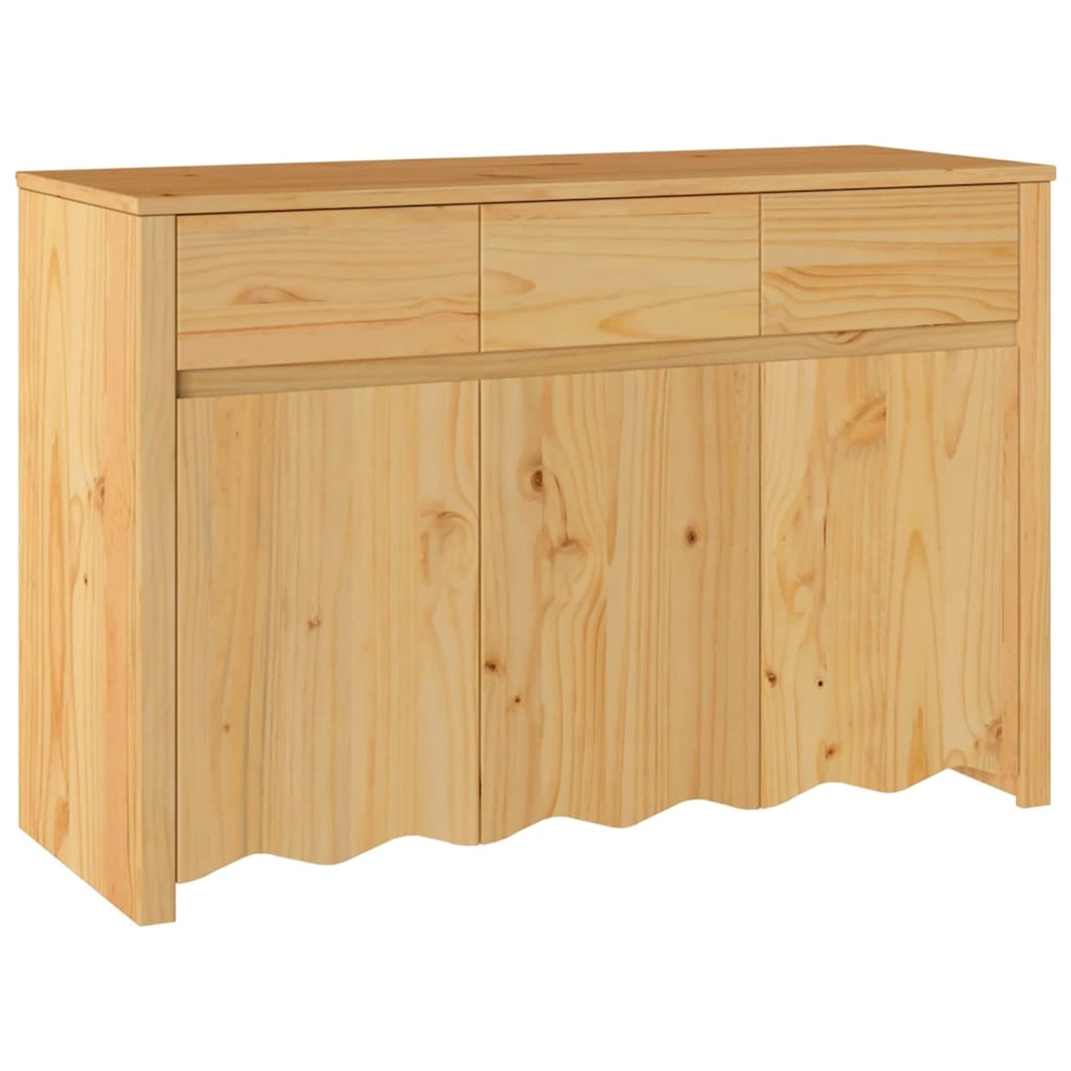 vidaXL Sideboard Drammen Eiche 114 x 43 x 75,5 cm Massivholz Kiefer 4200303 günstig online kaufen