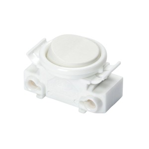 Weißer Orion Lightstyle Einbau-Wippschalter für Lampen und Leuchten.