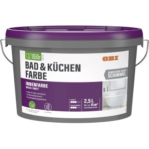 OBI Bad & Küchenfarbe Konservierungsmittelfrei Weiß-Matt 2,5 l
