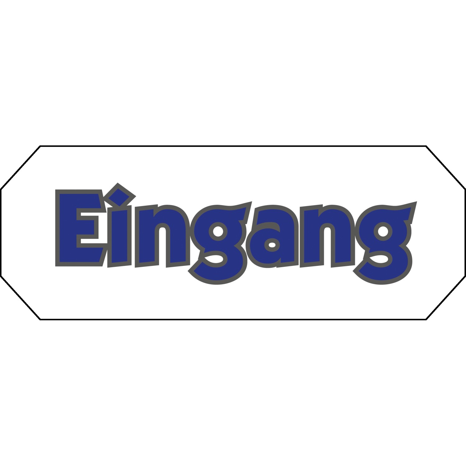 Signum Safety Signs Gedomtes Tür-/Hinweisschild Eingang 10,7 cm x 4 cm Blau