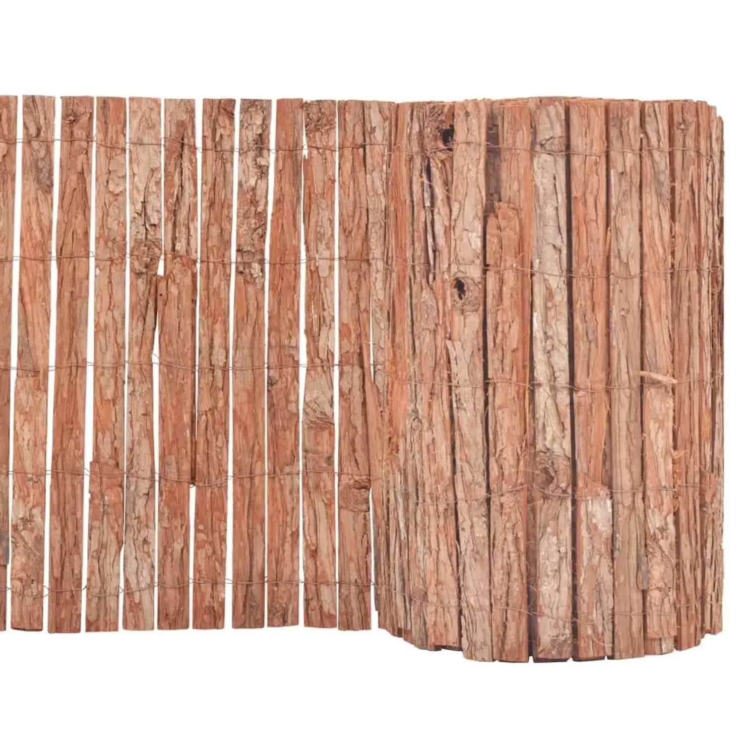 vidaXL Gartenzaun Rinde 1000x50 cm 142680