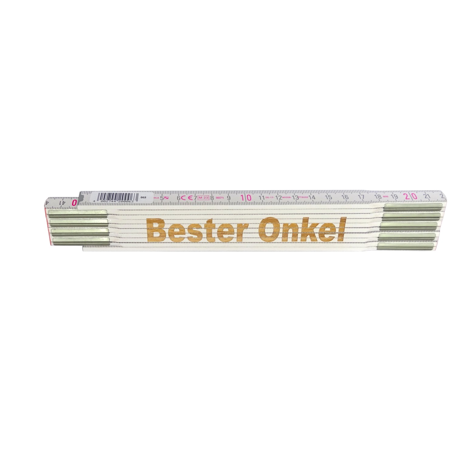 Stabila Zollstock mit Lasergravur Bester Onkel 2 m