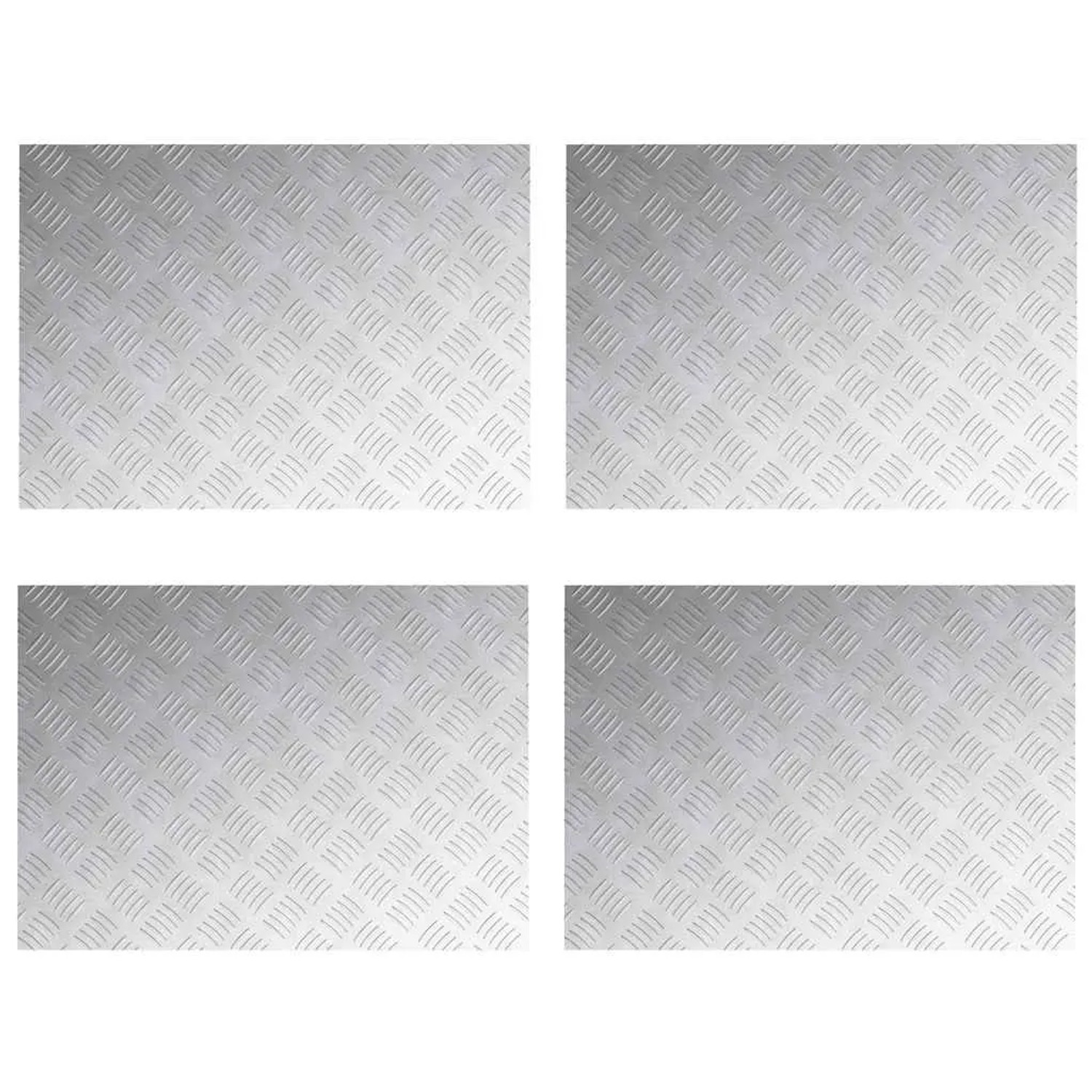 vidaXL Rautenscheiben 4 Stk Silber 70 x 50 cm Aluminium 4104352