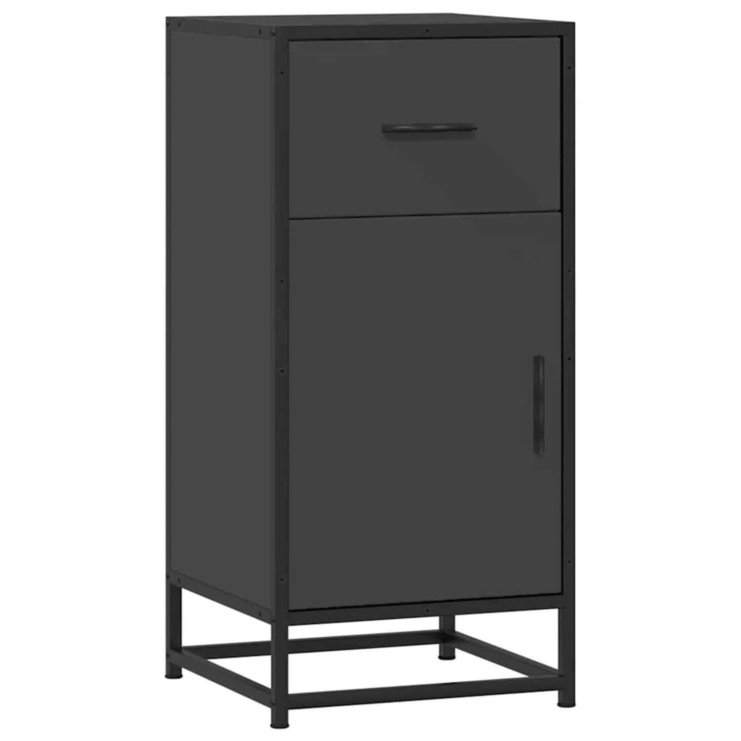 vidaXL Sideboard Schwarz 35,5x35x76 cm Holzwerkstoff und Metall 848959 günstig online kaufen
