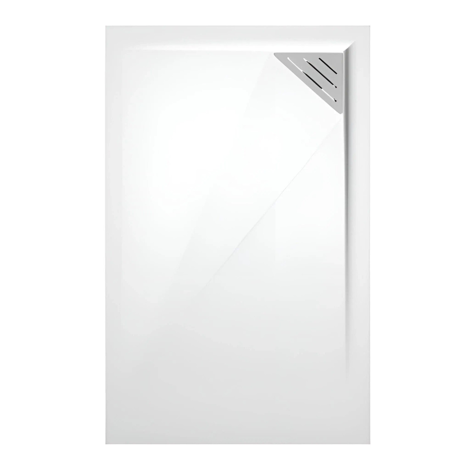 Mirlo Mineralguss Duschwanne Extra Flach Trinity Weiß Ablaufschutz Chrom Ablauf Rechtsbündig 70x160cm