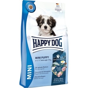 Happy Dog Fit & Vital Mini Puppy Trockenfutter, 800g Packung für kleine Hunderassen.