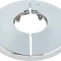 Verchromte LUX Klapprosette, Ø 22 mm, 2er-Set zur Abdeckung von Rohrdurchführungen.