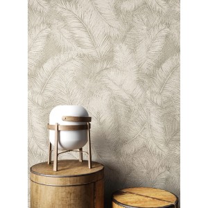 Newroom Vliestapete Gazali Taupe Dschungel Modern