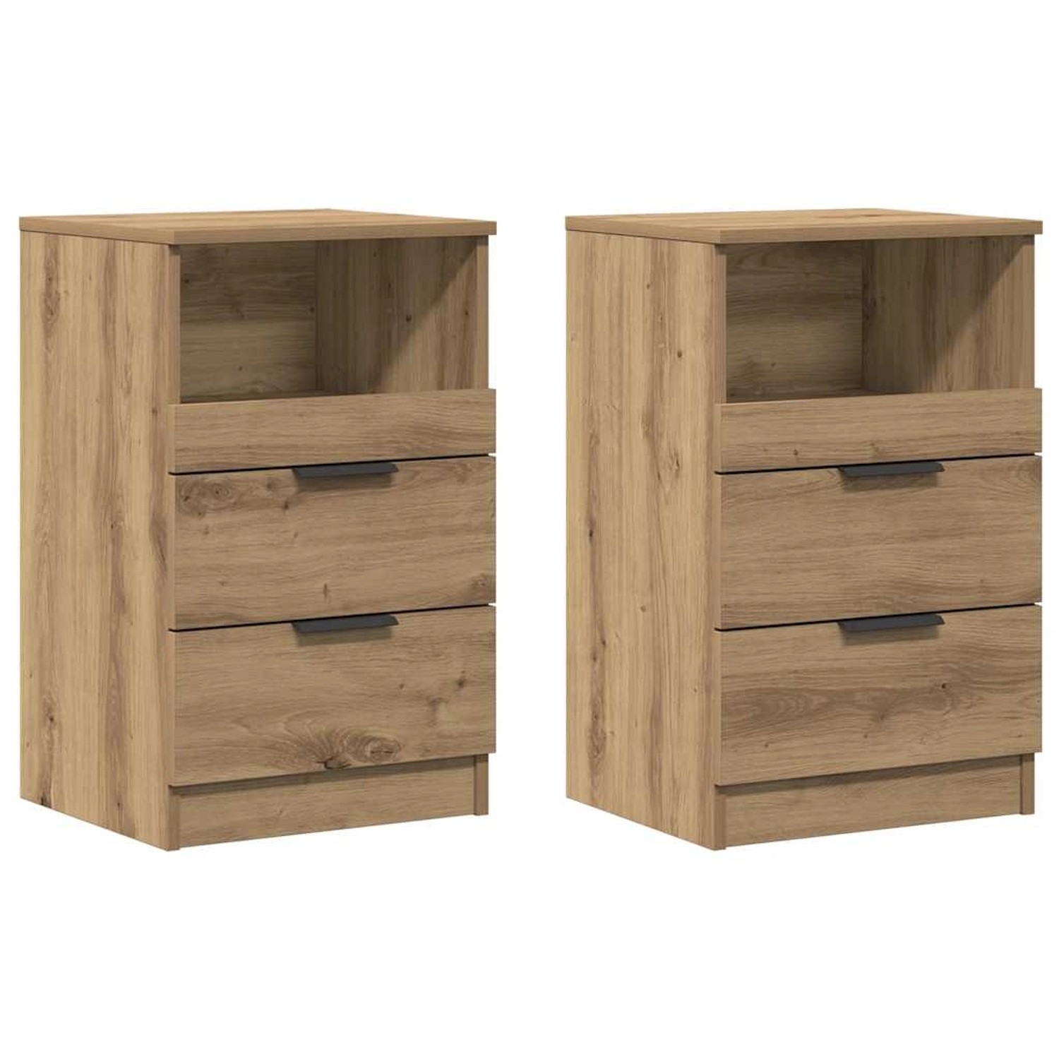 vidaXL Nachttische 2 Stk, Artisan-Eiche 40x36x65 cm Holzwerkstoff 856847 günstig online kaufen