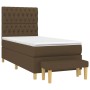 Braunes vidaXL Boxspringbett (100x200 cm) mit Matratze und Bank.
