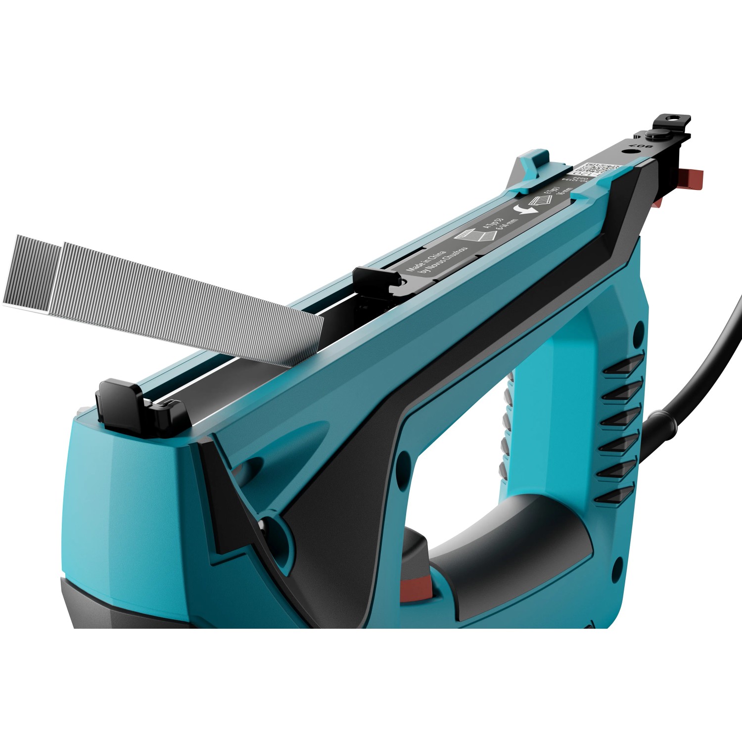 Novus Elektrotacker J-120 in Türkis mit Klammern zum Nachfüllen.