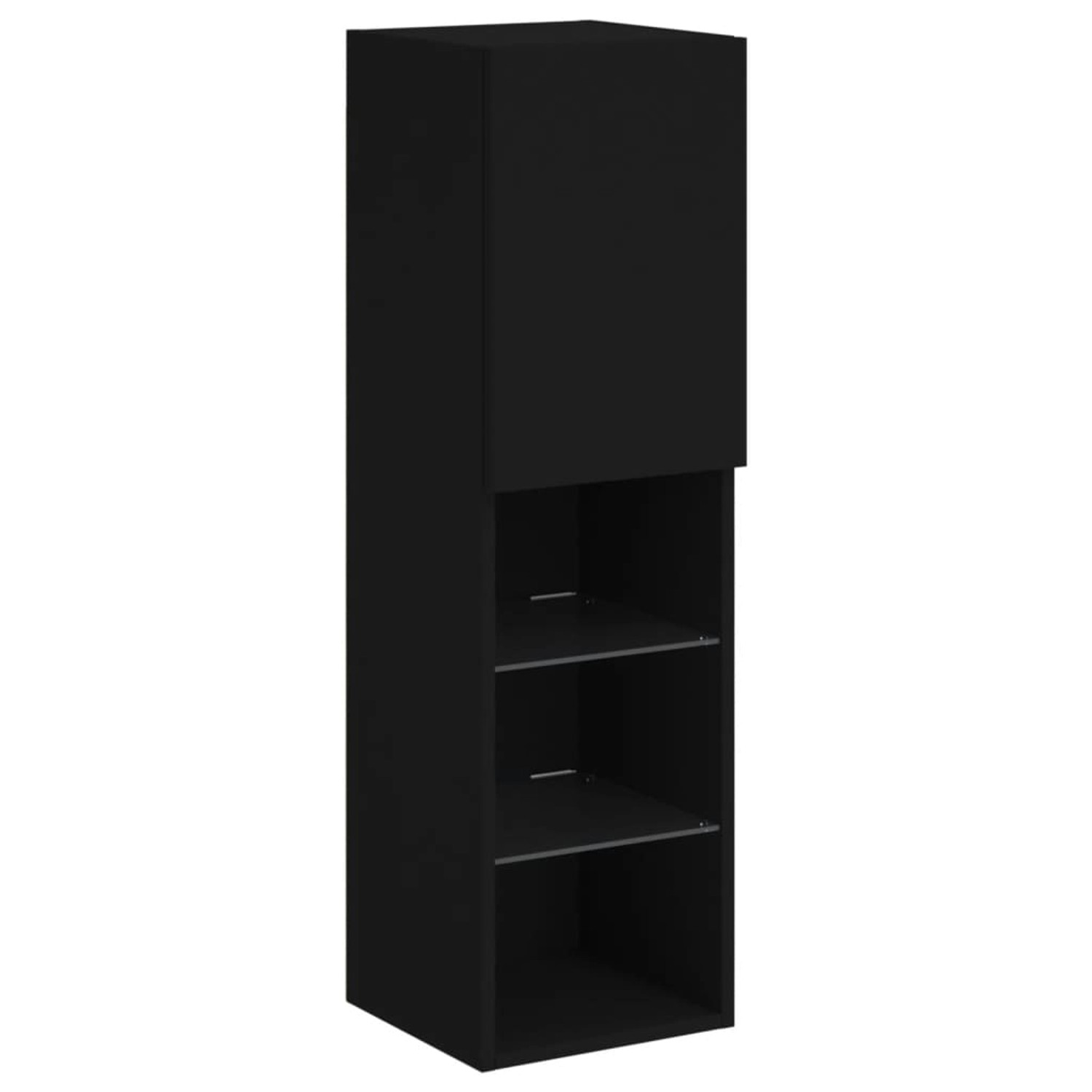 vidaXL TV-Schrank mit LED-Leuchten Schwarz 30,5x30x102 cm 837017 günstig online kaufen