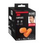 3M Einweg-Gehörschutzstöpsel, 50er-Pack. Orangefarbene Stöpsel und Verpackung. SNR 35 dB für optimalen Gehörschutz.