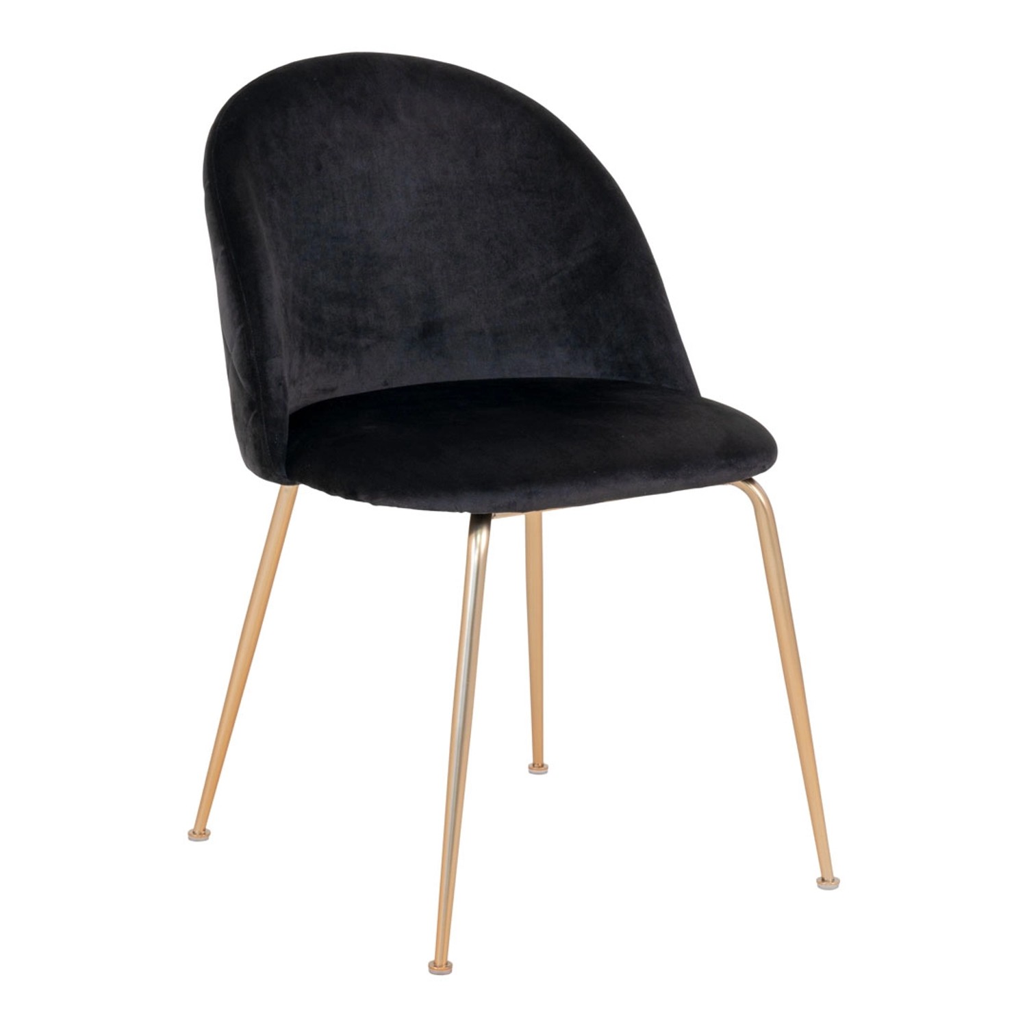 ebuy24 Geneve Esszimmerstuhl Schwarz Velour Messing Look günstig online kaufen