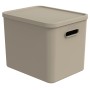 Rotho Albula Multibox in Cappuccino, 27L, mit Deckel und Griffen. Aufbewahrungsbox für C4.