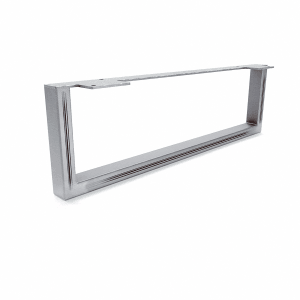 HEVVA Möbelbein GRAZ 15 cm Hoch 50 cm Tief 1 Stück Rohstahl-Klarlack