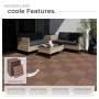 Tectake Terrassenfliesen Tegulas 22Er Set Im Klicksystem Robustes Wpc In Holzoptik 22Er Set 31 x 31 x 2 20 cm Braun_3