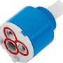 Keramikkartusche 35mm für Delaro Armaturen, blau/weiß, zur Durchfluss- und Temperaturregelung.