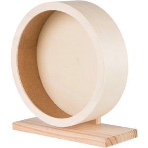 Trixie Holzlaufrad, Ø 28 cm, für Kleintiere, aus unbehandeltem Holz, mit geschlossenem Laufrad.