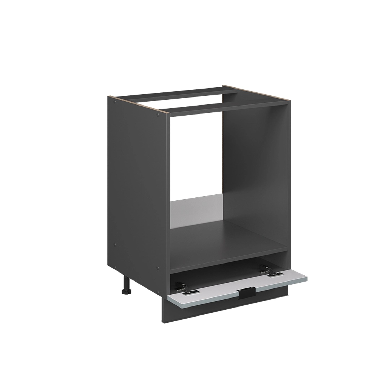 Vicco Herdumbauschrank Fame-Line Herdschrank Hellblau-grau 60 cm AP Eiche