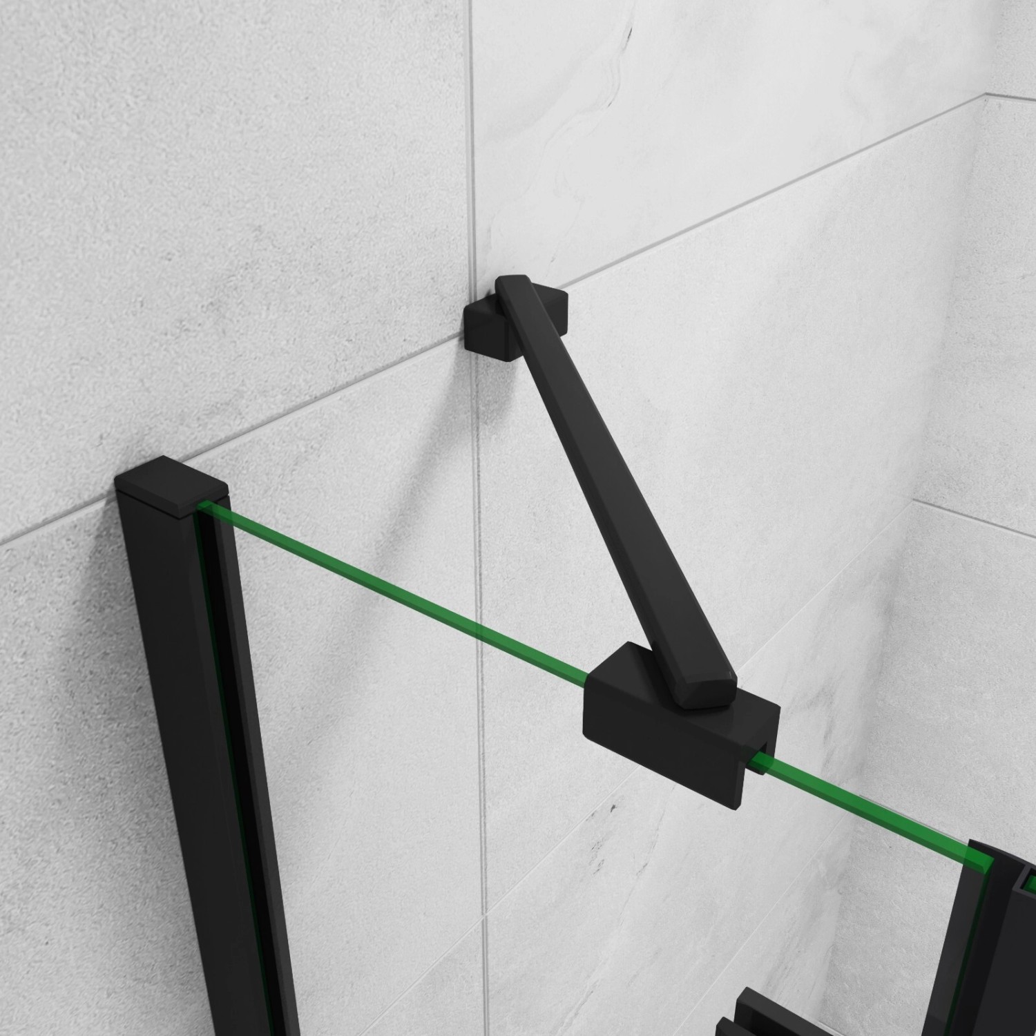 AICA 80x80x195cm Schwarz Runddusche Duschkabine Viertelkreis Duschabtrennung 6mm NANO ESG Sicherheitsglas_8