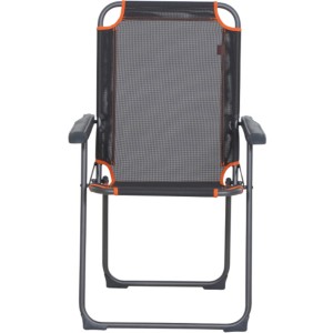 Siena Garden Campingstuhl Comfort, anthrazitfarbener Faltstuhl mit Armlehnen für Camping & Freizeit.