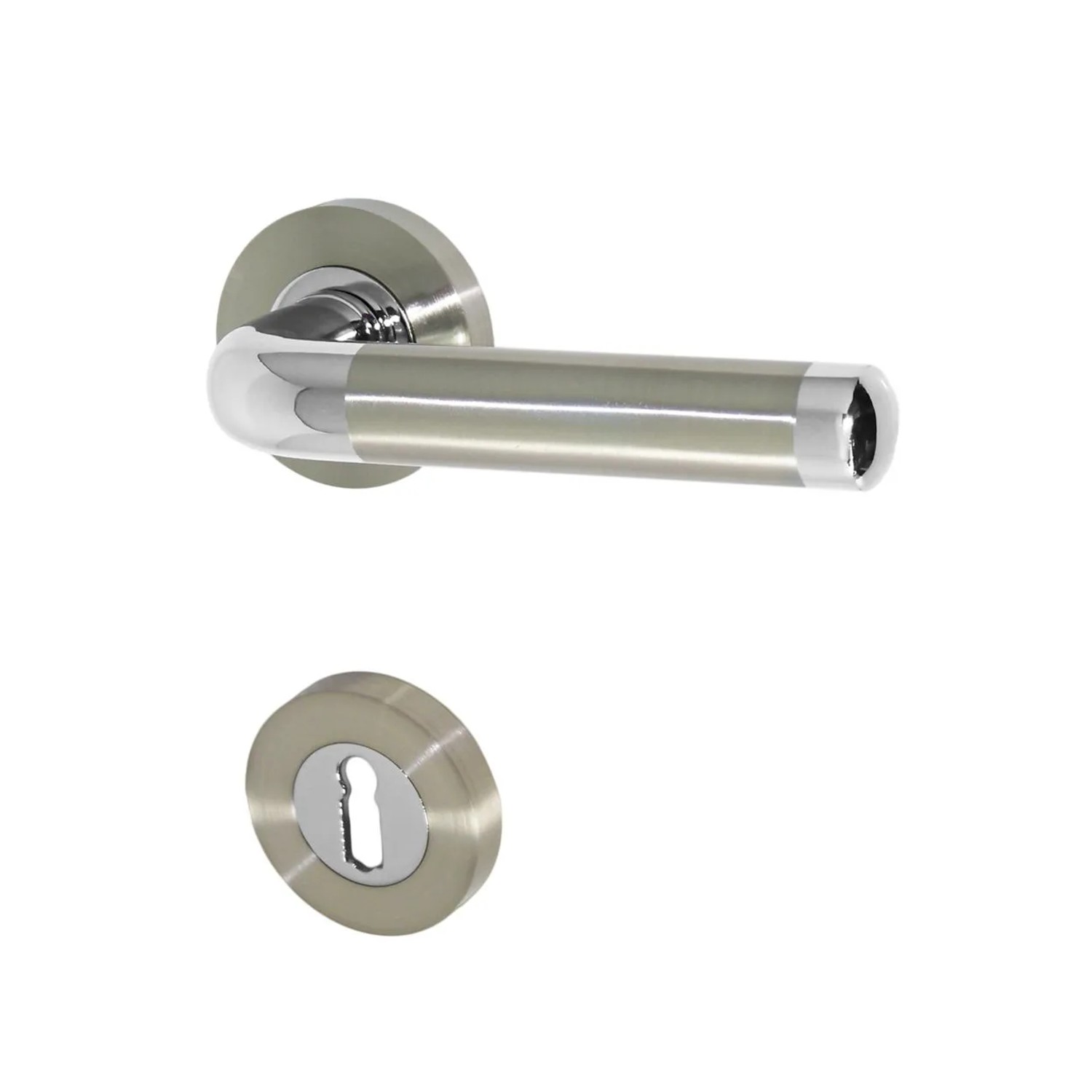 Häusler Türbeschlag 1196-A R BB Chrom Niro Türdrücker Türklinke