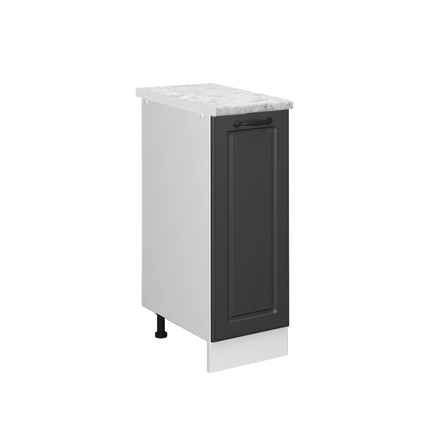 Vicco Apothekerschrank R-Line Medizinschrank für die Küche Anthrazit Landhaus/Weiß AP Marmor