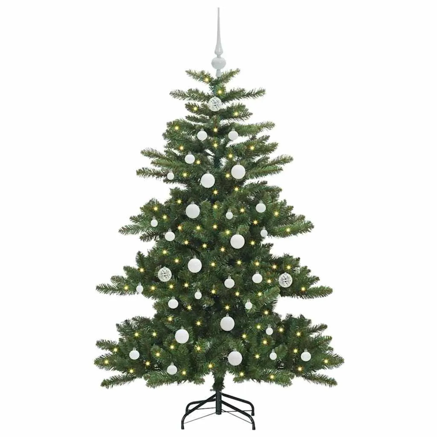 vidaXL Künstlicher Klappbarer Weihnachtsbaum mit 150 LEDs 150 cm PVC 3397656