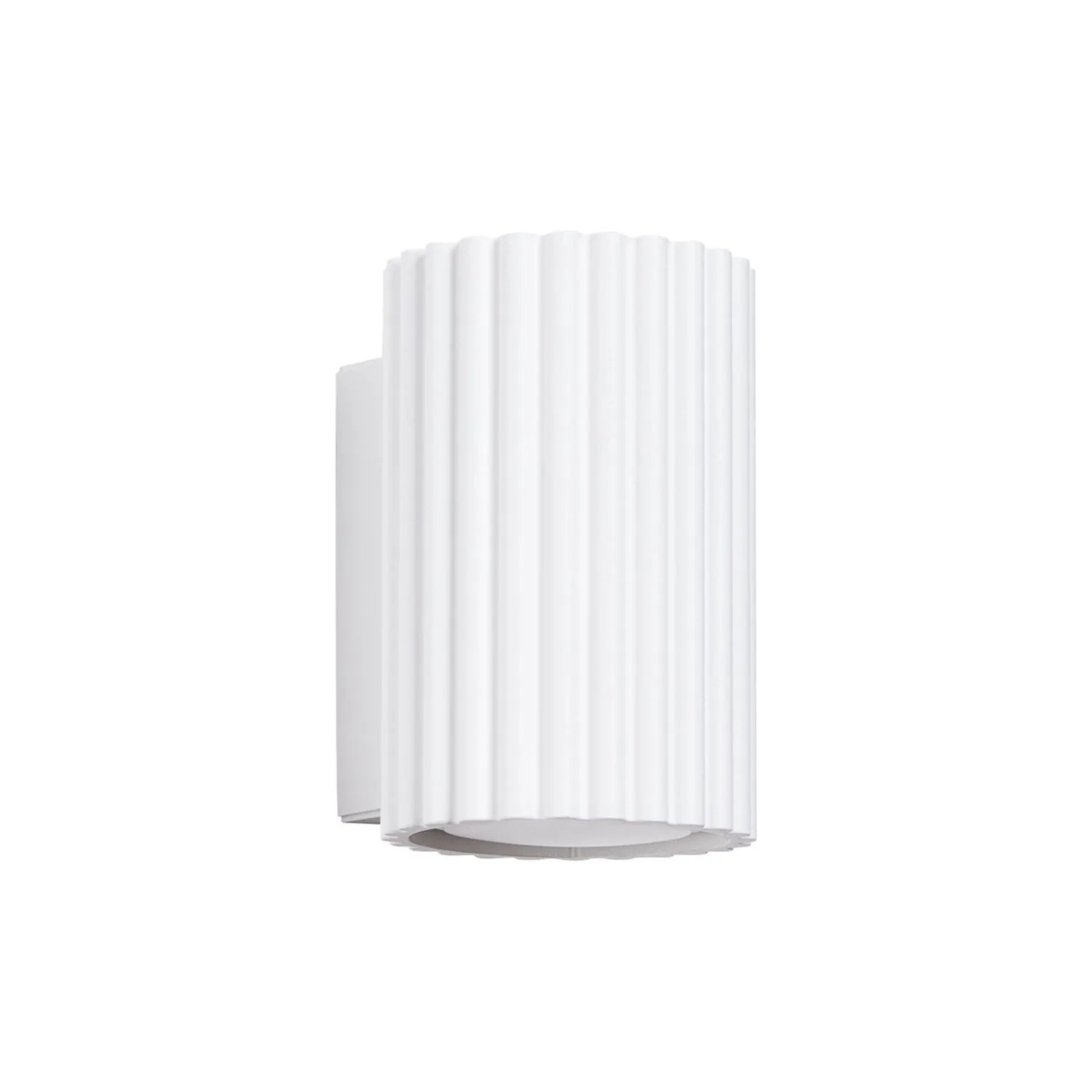Licht-Erlebnisse Kleine Wandlampe Weiß 10 CM Hoch GU10 Aluminium Modern