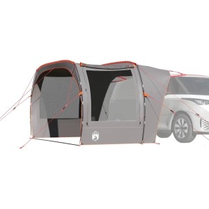 Grau-oranges Autozelt von vidaXL, wasserdicht und mit Verbindung zum Auto, ideal für Camping.