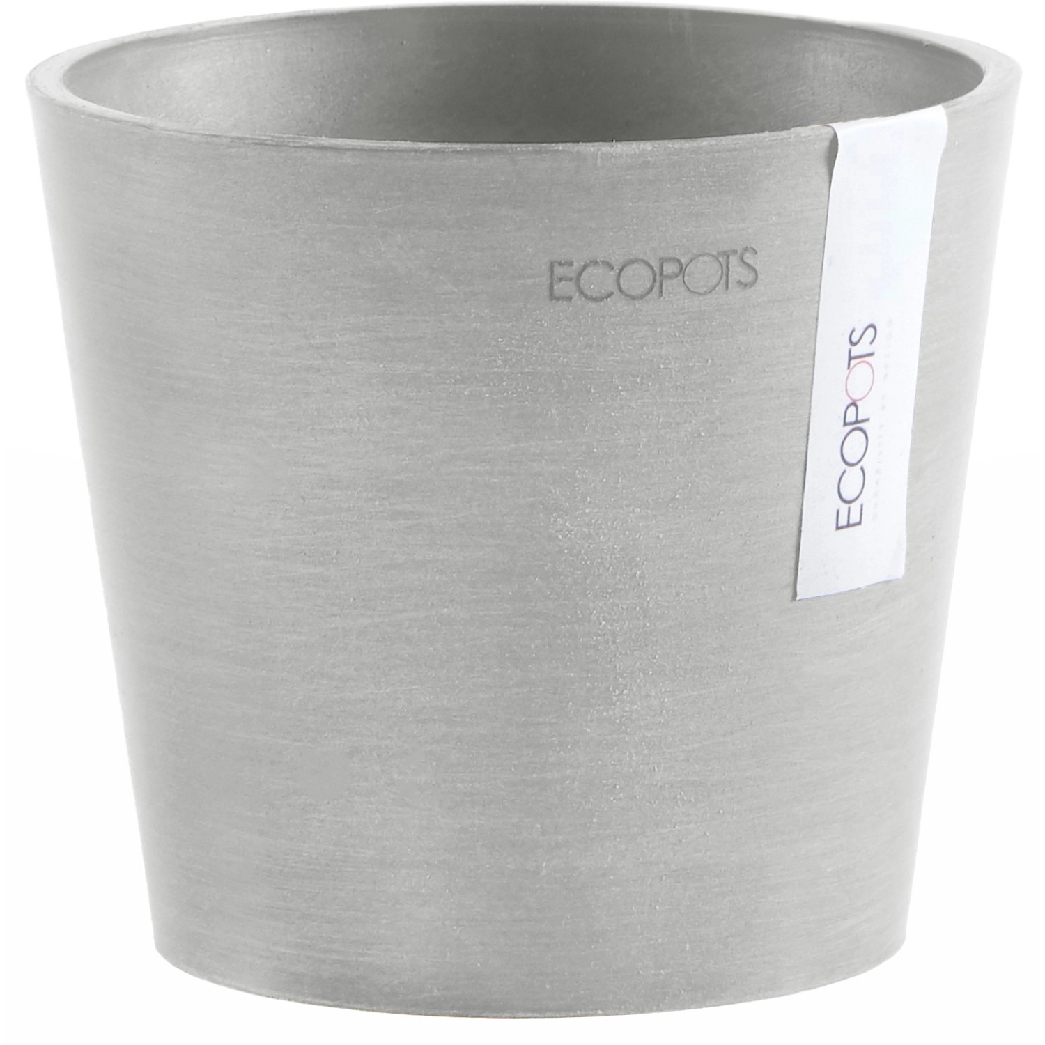 Ecopots Pflanztopf Amsterdam Mini Weißgrau 13 cm