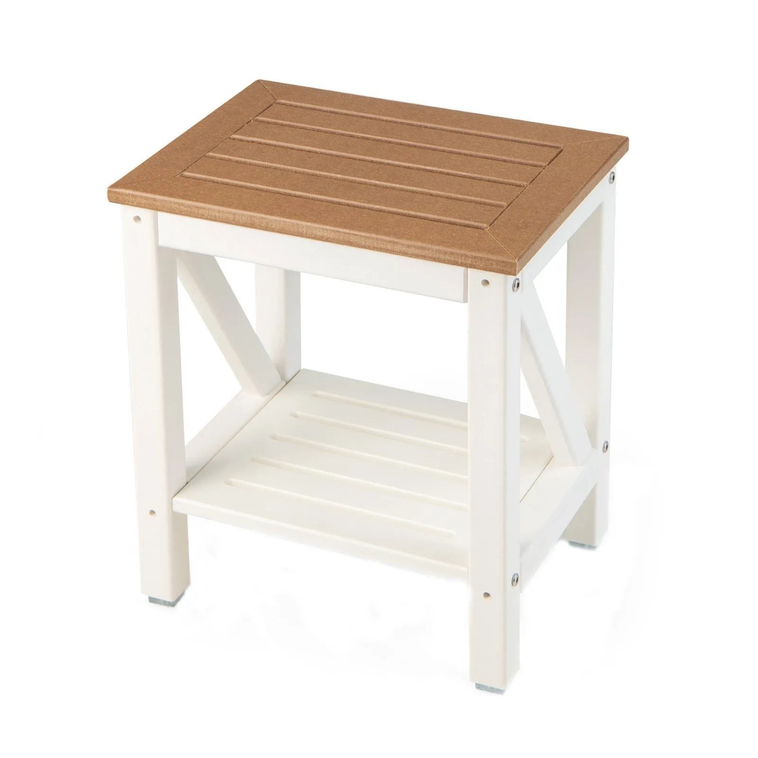 Costway Duschbank Bad mit Ablage Bis 150 kg Braun 43 x 32 x 47 cm günstig online kaufen