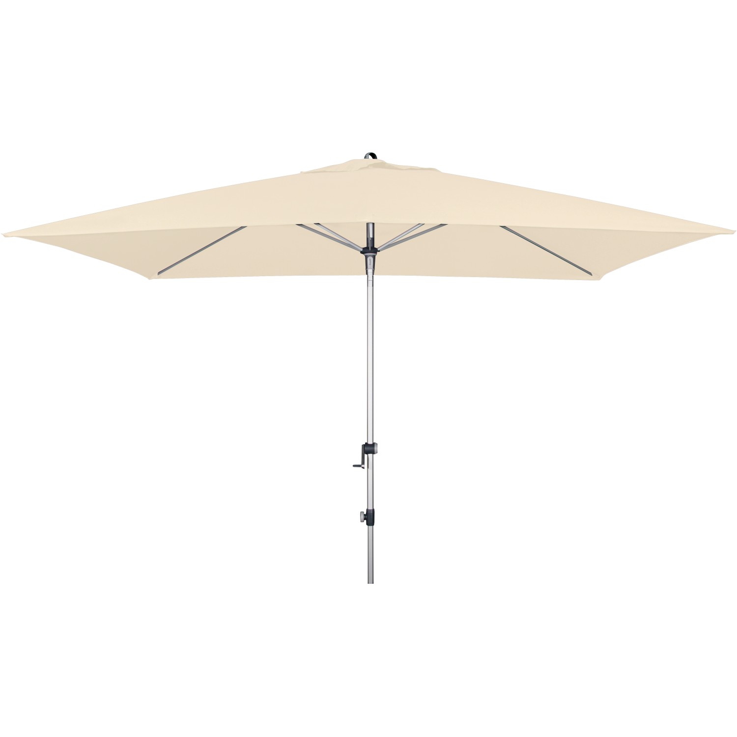 Doppler Marktschirm Expert Auto Tilt 195 cm x 300 cm Natur mit Kurbelmechanik