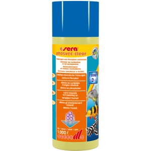 Sera Phosvec-Clear 250ml Aquarium Wasserklärer zur Beseitigung von Trübungen und Phosphat.