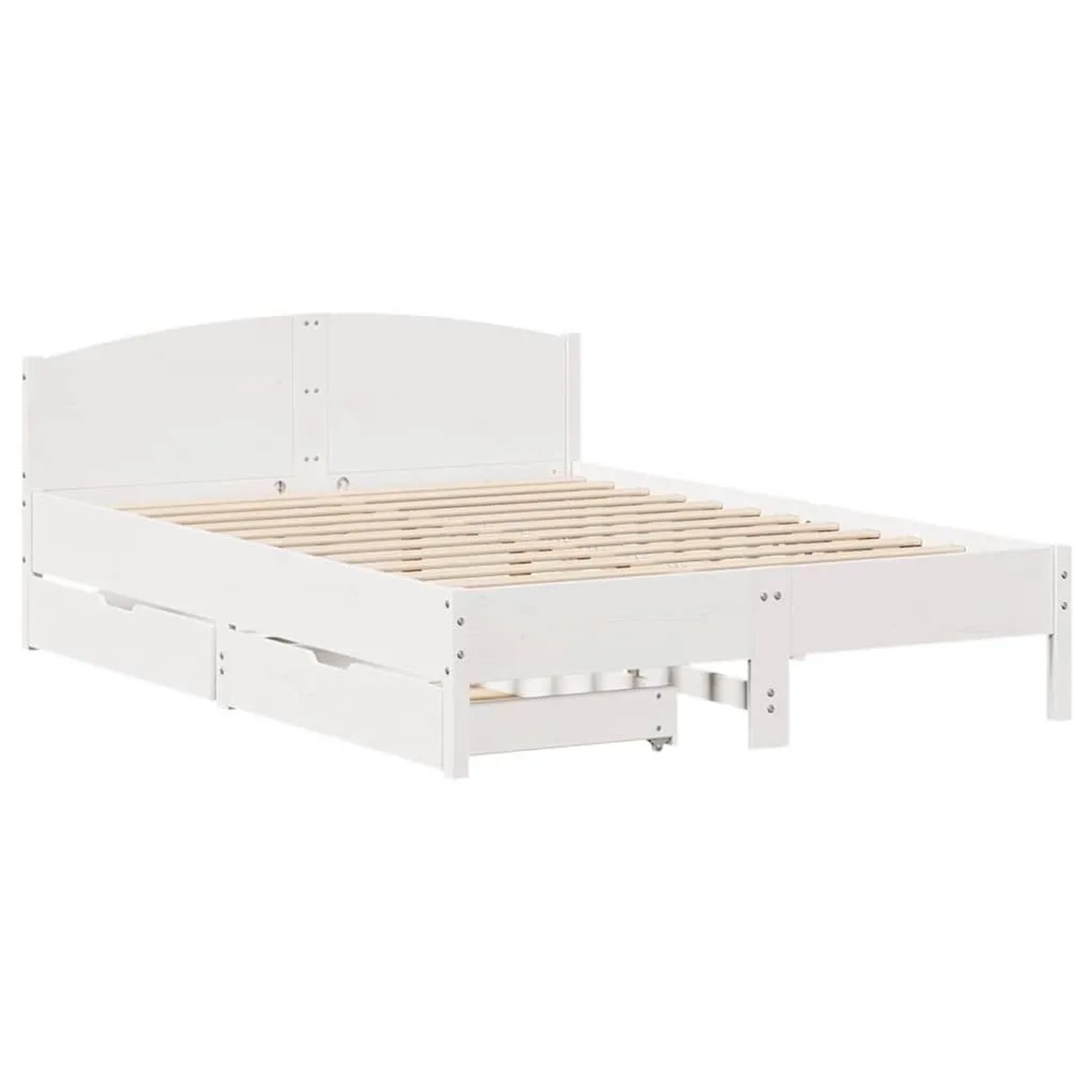 vidaXL Massivholzbett ohne Matratze Weiß 120x190 cm Kiefernholz 3301840 günstig online kaufen