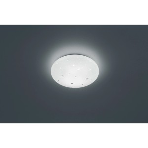 Weiße LED-Deckenleuchte Achat mit Starlight-Effekt, 11,5W, für Bad & Wohnraum.