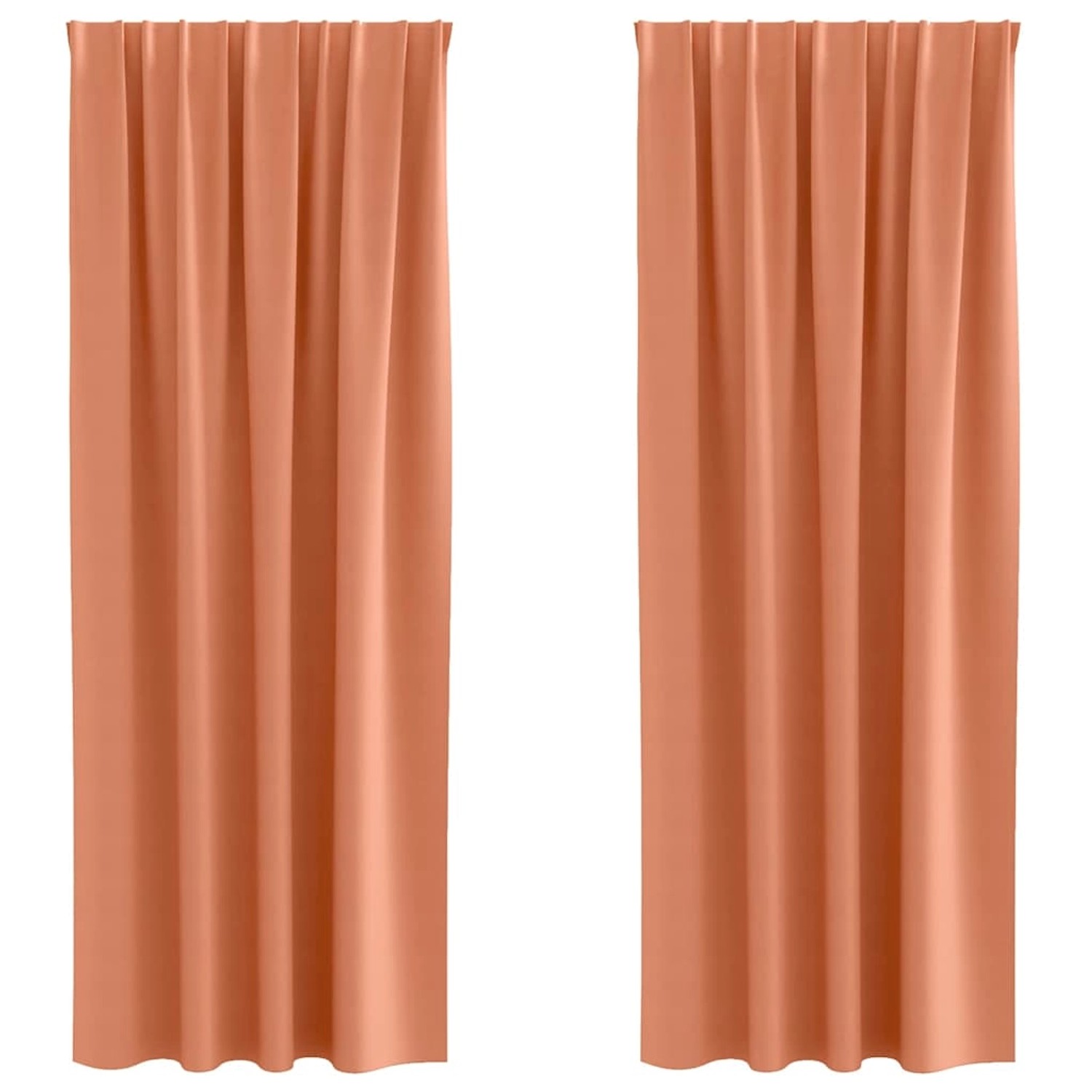 vidaXL Verdunkelungs-Vorhänge mit Ringen Terrakotta Polyester 4107526 günstig online kaufen