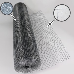 Aquagart Volierendraht, 150m Rolle, Maschenweite 12mm, feuerverzinkt für Zaunbau & Sichtschutz.