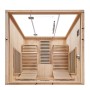 Artsauna Helsinki 150 Infrarotkabine aus Hemlockholz mit Liegen und Dual Technologie.