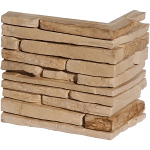 Stegu Verblender Ecke Venezia Beige aus Gips für Innenräume.