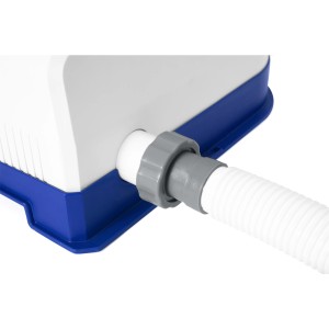 Bestway Flowclear Smart Touch Filterpumpe mit Schlauchanschluss für Poolreinigung.