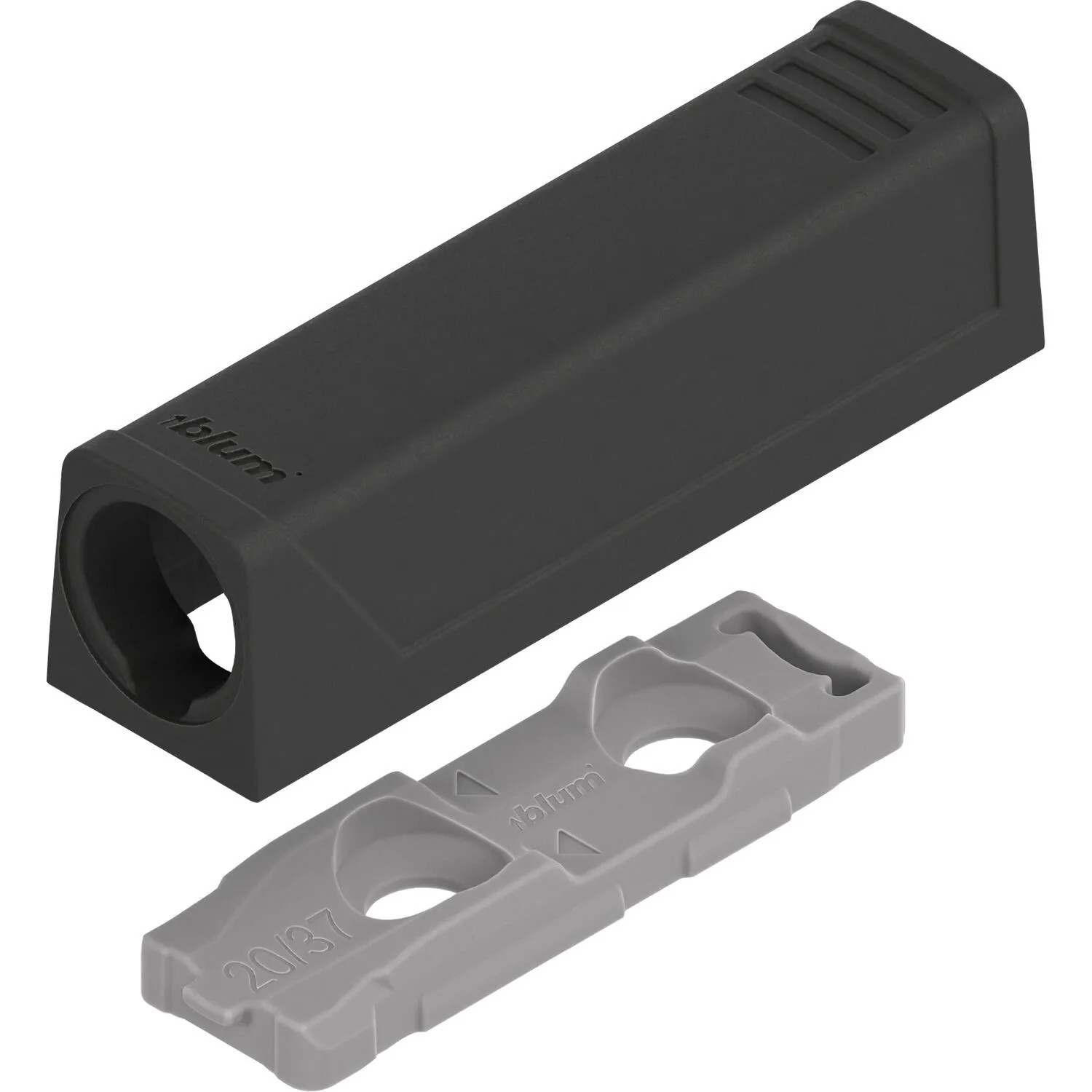 Blum Adapterplatte Tip On 956.1201 Gerade Kurzversion Carbonschwarz