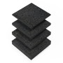 Bauheld Terrassenpads, 55 Stück, 90x90x6 mm, aus Gummigranulat für Trittschalldämmung.