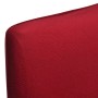 Detailansicht: Bordeauxrote Stretch-Stuhlhussen, 4er-Set, passend für Esszimmerstühle.