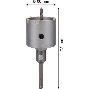 Bosch Bohrkronen-Set SDS-plus-9 Hohlbohrkrone aus robustem Hartmetall für Beton, Mauerwerk und Kalksandstein.