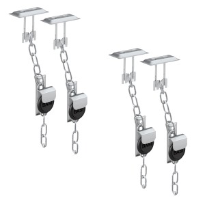 BASI Gitterrostsicherung GS 100, 2er Set für Kellerschächte, Einbruchschutz mit Stahlkette.