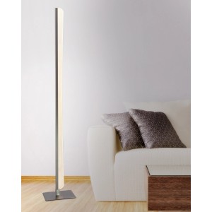 Moderne LED-Stehleuchte Bones 2 Chrom von Näve, schlankes Design für Wohnräume.